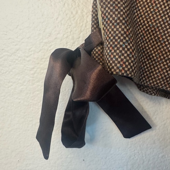 Vintage Miss Istanbull Brown Dress with Ribbon Zipper Details Size 42 US Large - Picture 11 of 14